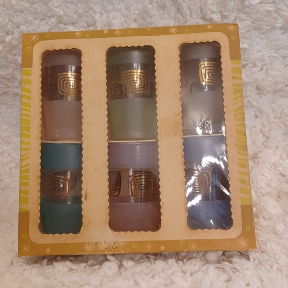 MCM MID CENTURY MODERN Frosted Glasses Rare New In Box - Picture 6 of 6